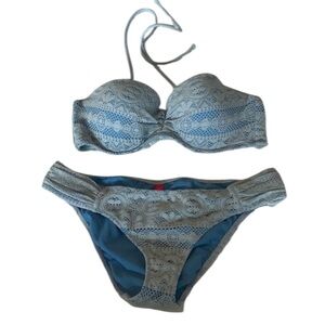 Victoria’s Secret : Blue Lace Bikini 34 C Medium